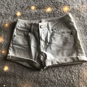 American Eagle White Jean Shorts